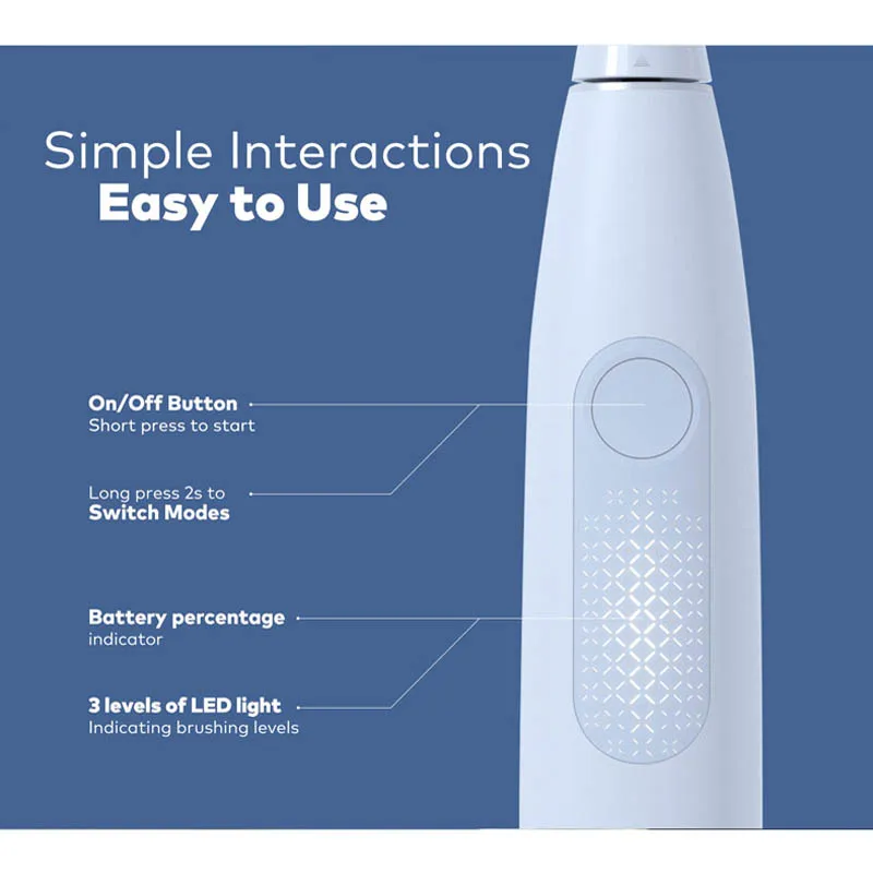 Oclean F1 Sonic Электрический Зубная щётка IPX7 Водонепроницаемый 3 Режимы чистки