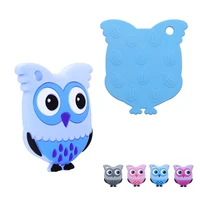 food grade silicone teethers diy animal owl baby ring teether infant baby silicone chew charms kids teething gift toddler toys