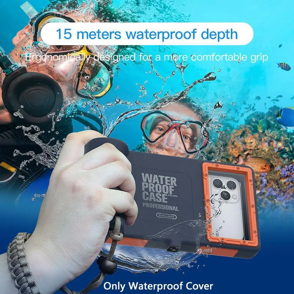 

Professional Diving Phone Case For Samsung Galaxy S6/S8/S9/S10 Coque 15M Waterproof Depth Cover For IPhone 11/X/XS/XR/8/7/6 Case