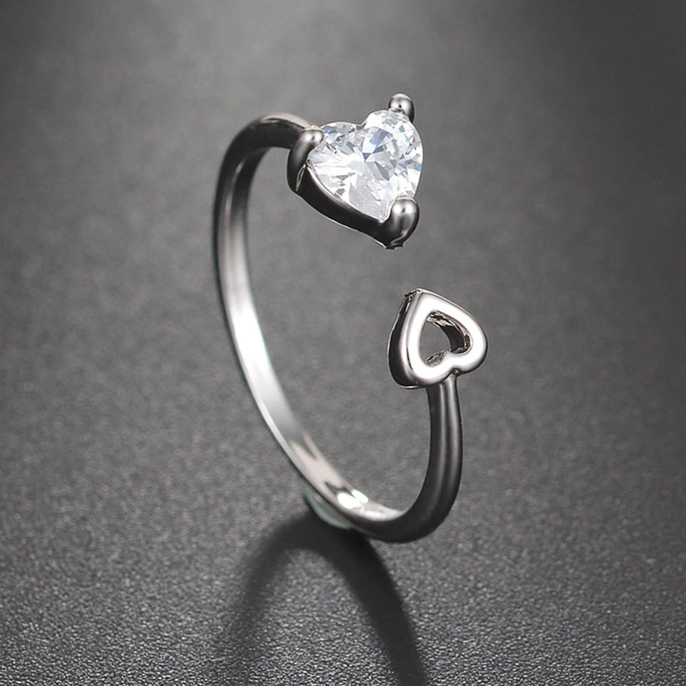 H5231 Concise Unisex Fashion Custom Adjustable Stainless Steel Rings Sliver Trendy High Quality Wedding Rings Jewelry For Lovers - Цвет основного камня: H5231