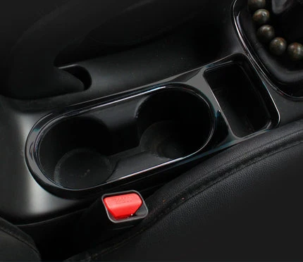 Black titanium Автомобильный держатель для стакана воды из нержавеющей стали с объемной отделкой, крышка консоли, рамка, аксессуары для Kia Forte Cerato K3 C446 - Название цвета: Black titanium