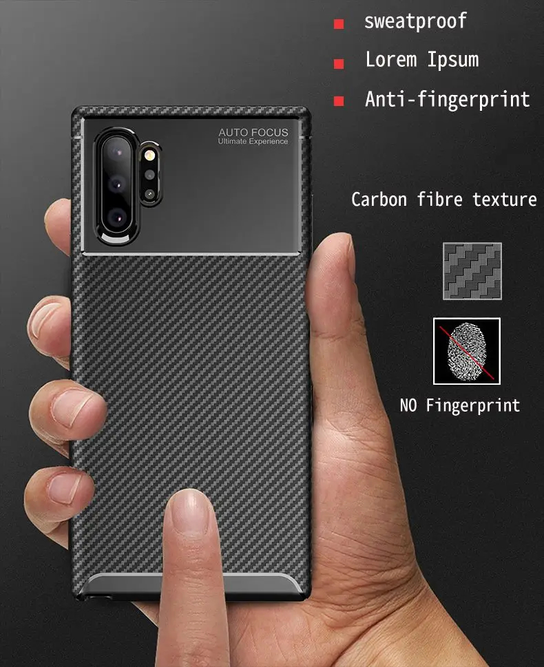 Чехол из углеродного волокна кремнезема для samsung Galaxy S9 Note10 Plus, чехол из ТПУ для samsung Note10 S9plus Galaxy Note9