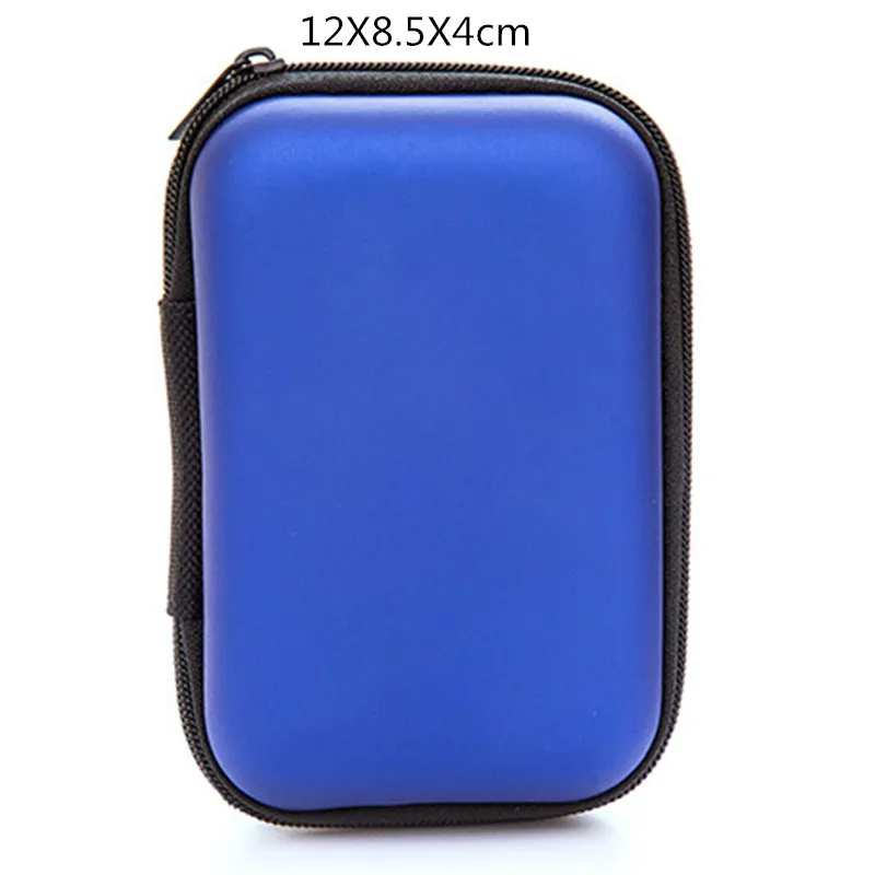 Blue-12X8.5X4cm Органайзер проводов для наушников коробка для передачи данных кабель коробка для хранения Чехол Контейнер для монет наушники защитное зарядное устройство коробка для карт Чехол Контейнер - Цвет: Blue-12X8.5X4cm