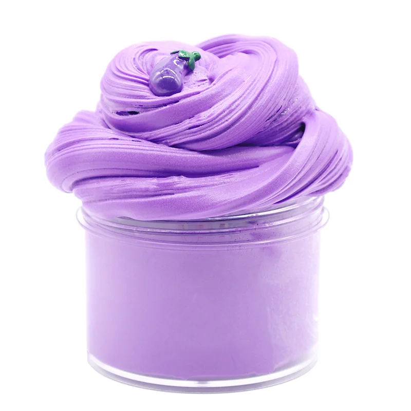 Eggplant200ml 200 мл хлопок слизи фрукты грязь DIY игрушка пластилин пушистый пена глина Лизун талисманы слизистый Пластилин антистресс детская декомпрессионная игрушка - Цвет: Eggplant200ml