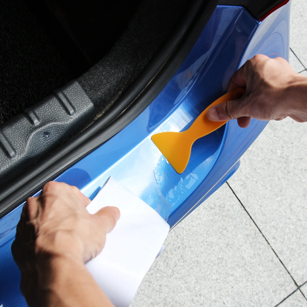 Прозрачная защитная наклейка на порог заднего бампера автомобиля для Lada Niva Kalina