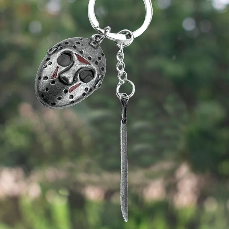 Брелок для ключей женщин и мужчин брелок с изображением маски Джейсона из фильма