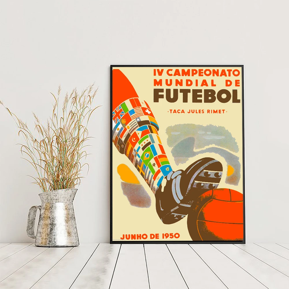 1950 Чемпионат мира по футболу Бразилия Южная Америка рекламная Настенная картина