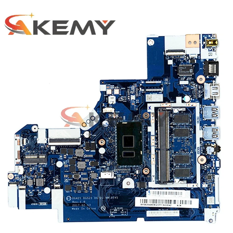 NM-B241 для Lenovo 320-15ISK/IKB 520-17ISK/IKB Материнская плата ноутбука W/ i7-7500U 4 Гб DG421 DG521 DG721 100%