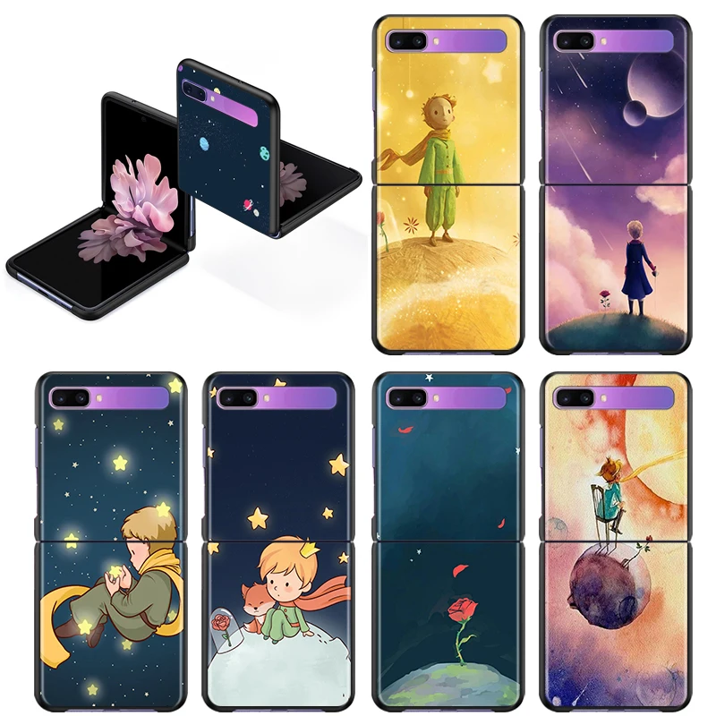 Новый мобильный противоударный жесткий чехол Маленький принц для Samsung Galaxy Z Flip 3 5G черный чехол для телефона