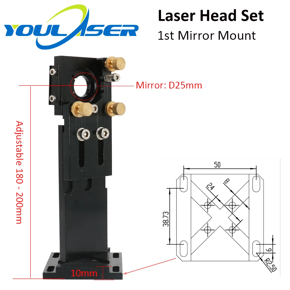YOULASER CO2 лазерная головка набор линз диам.18fl38.1 диам.20fl50.8/63 5/101 6 мм встроенное
