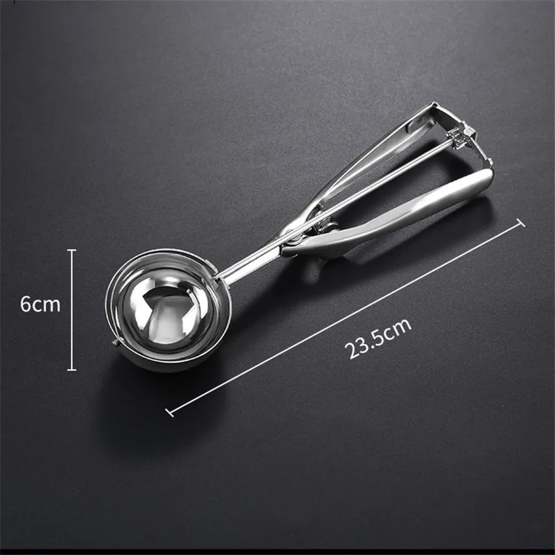 

Stainless Steel Spoon Kitchen Ice Cream Mashed Potatoes Watermelon Jelly Yogurt Cookies Spring Handle Scoop Kitchen Accessories