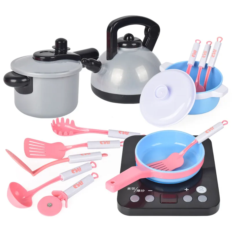 Детский набор кухонных игрушек с имитацией электромагнитной печи игрушки для