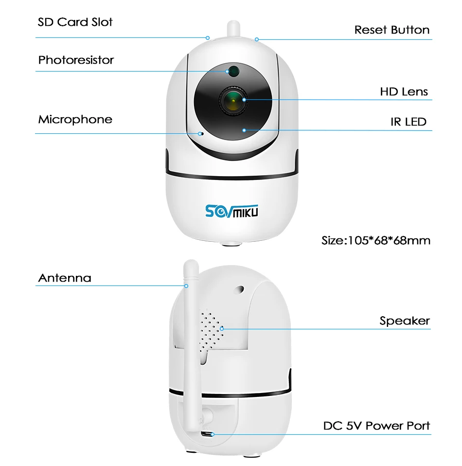 HD 1080P облачная IP камера, WiFi, беспроводная, умная, авто слежение за человеком, Домашняя безопасность, видеонаблюдение, CCTV, сетевая камера, детский монитор