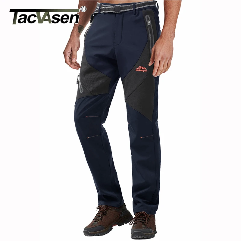 Мужские зимние уличные штаны TACVASEN теплые флисовые для походов и кемпинга