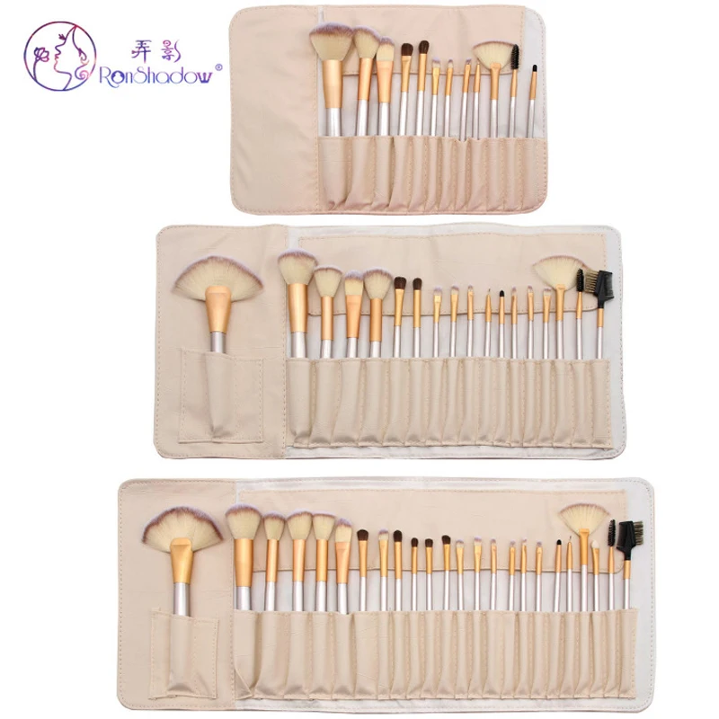 

Brand 12/18/24 Pcs Professional Soft Makeup Brush Set Set With Bag Fondation Eyeshadow Blush Blend Cosmetic Beauty Make up Tool