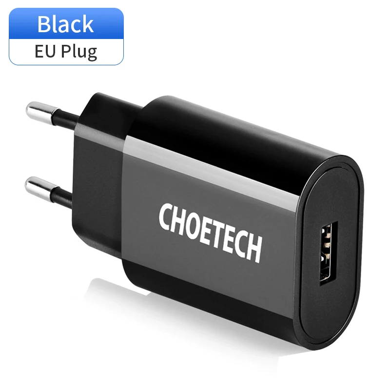 CHOETECH 12 Вт дорожное USB зарядное устройство для мобильного телефона настенное зарядное устройство адаптер для iPhone XS XR Зарядка для samsung S9 для Huawi Xiaomi Mi 8 - Тип штекера: EU
