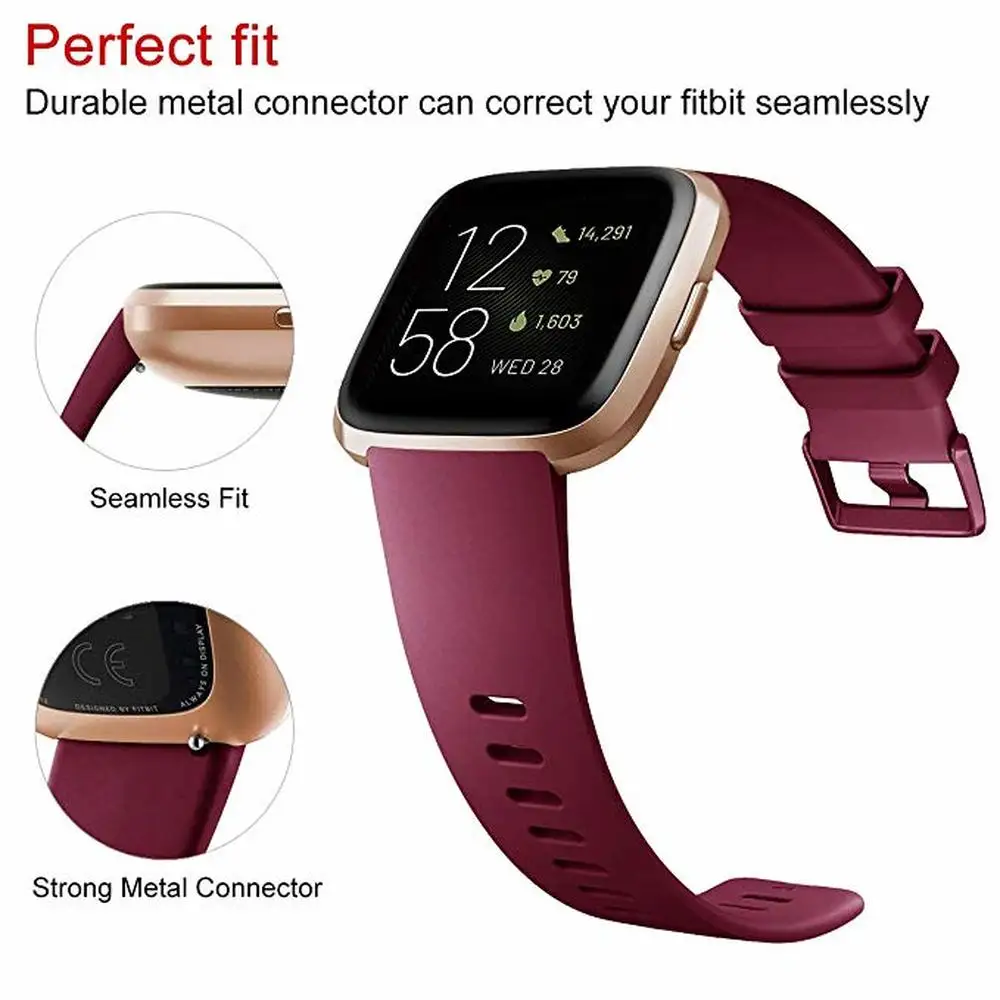 New Fashion Belt For Fitbit Versa 2 Silicone Strap Replacement Watchband 140mm-180mm 180mm-221mm Wristband Bracelet Accessories