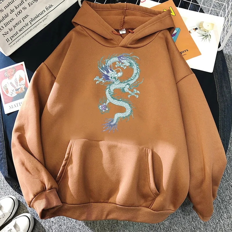 

Women's dragon pattern sweater, oversized top, Hoodie, Korean style, Harajuku