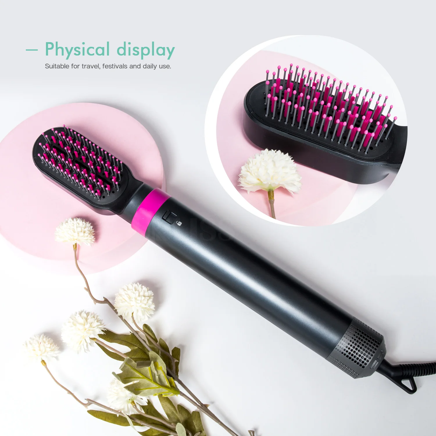 

Hair Dryer Brush and Volumizer airwrap Hair Dryer Styler One-Step Hot Air Brush for Straightening Curling Drying Hot Air Brush