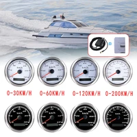 gps speedometer digital gauge with gps antenna 3060120200 kmh odometer 85mm for marine boat car atv truck red backlight