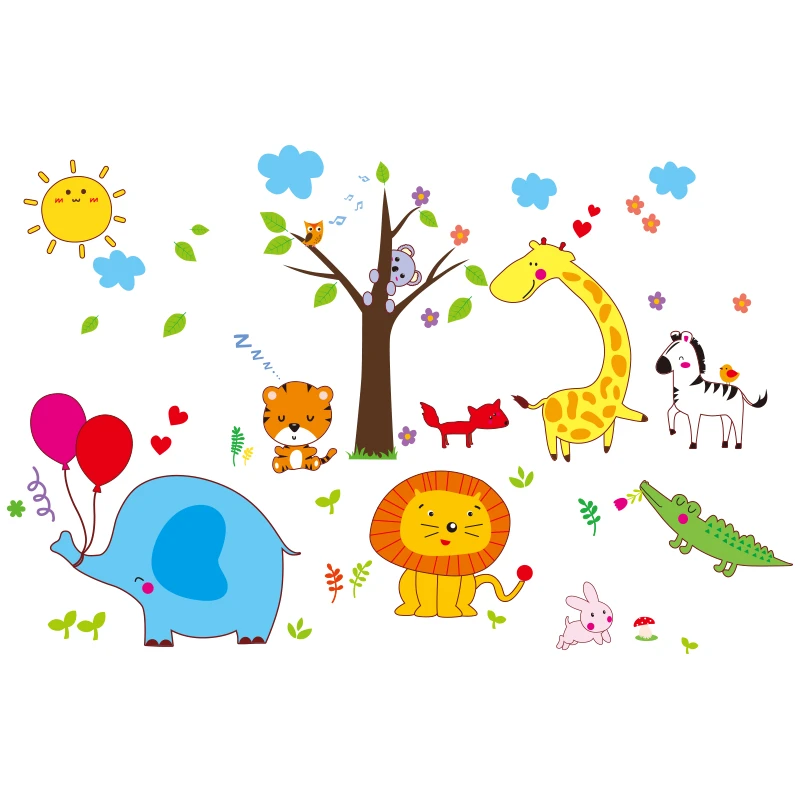 Искусство на стену в виде слона льва тигра оленя | Дом и сад