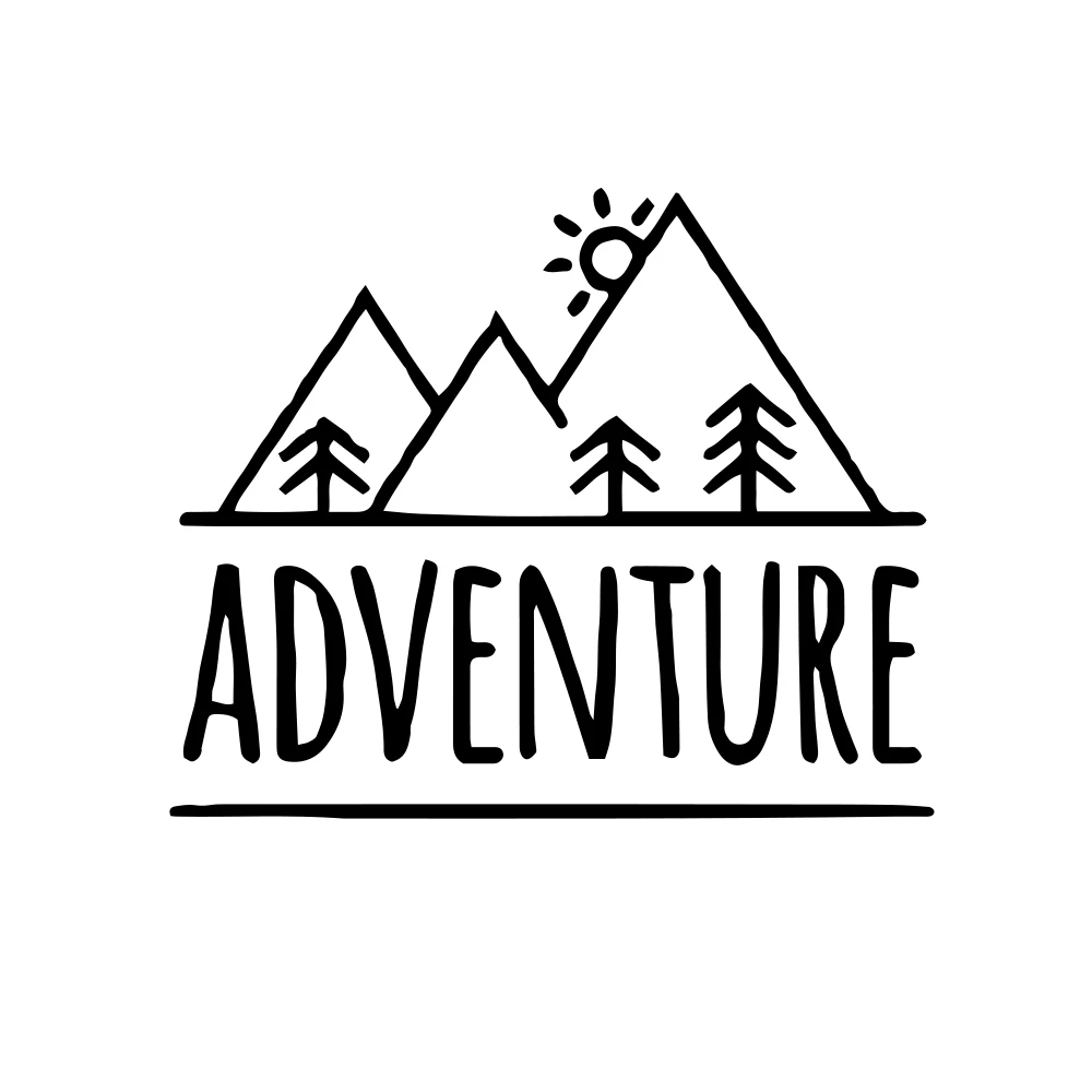 

SZWL Waterproof Decals Fashion Mountains Adventure Car Stickers Vinyl Car-Styling Art for Auto Windshield Glass,14cm*12cm