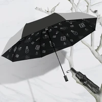 creative outdoor umbrella uv protection folding waterproof portable travel sun rain umbrellas female paraguas rain gear df50ys