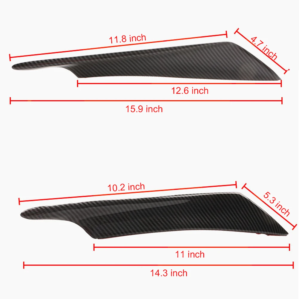 4 шт. Универсальный карбоновый автомобильный передний бампер Canard Splitter для губ