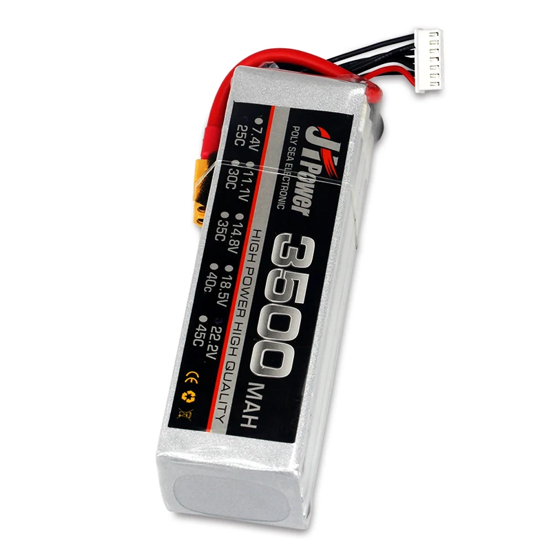 

JH Lipo Battery 3500mAh 35C/105C 2S 7.4V 3S 11.1V 4S 14.8V 5S 18.5V 6S 22.2V High Rate Lithium Polymer Batteries for RC Boat Car