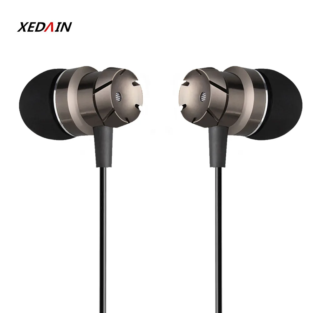 Спортивные наушники с проводом регулятор баса в ухо телефонов клавиша