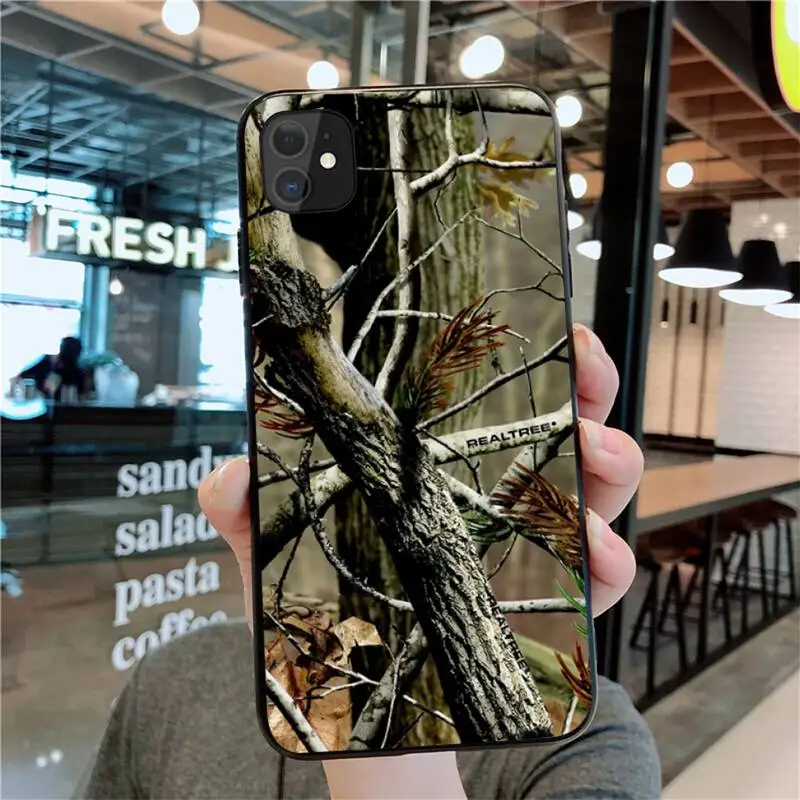 Чехол для телефона Realtree с камуфляжным рисунком настоящего дерева iphone 13 12 11 Pro Max Mini