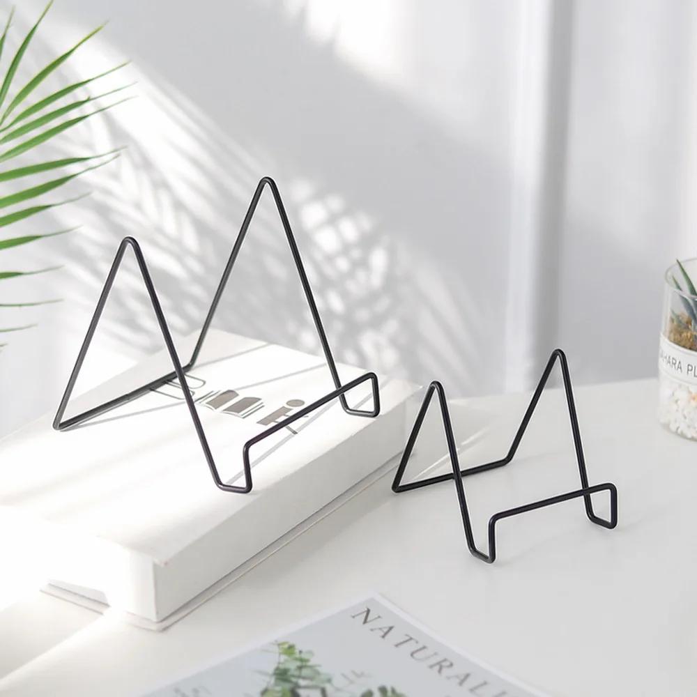 Iron Art Magazine Display Stand Dish Rack Plate Bowl Picture Frame Photo Book Pedestal Holder Home Decoration Storage Ornaments | Дом и сад