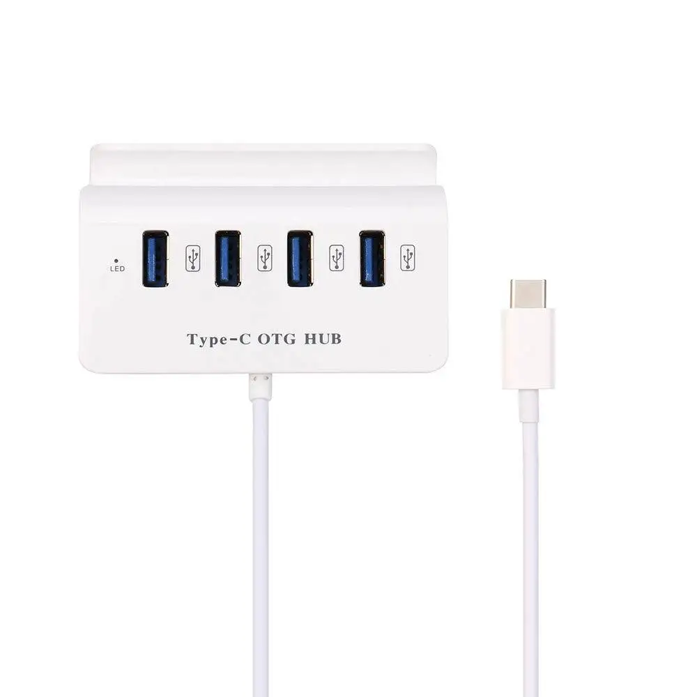 Новый высокоскоростной концентратор USB 3 1 OTG с 4 портами Type C ABS Mini держателем для