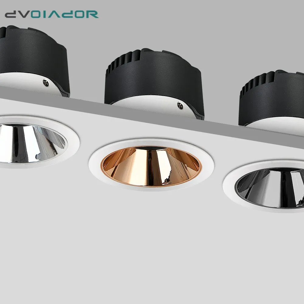 Светодиодный потолочный светильник Антибликовая приглушаемая лампа в 4 стилях 7