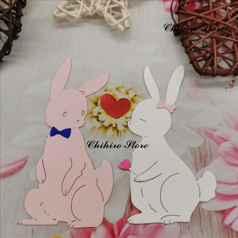 Кроличий метал штампы и для тиснения бумажный трафарет фото карта ремесло