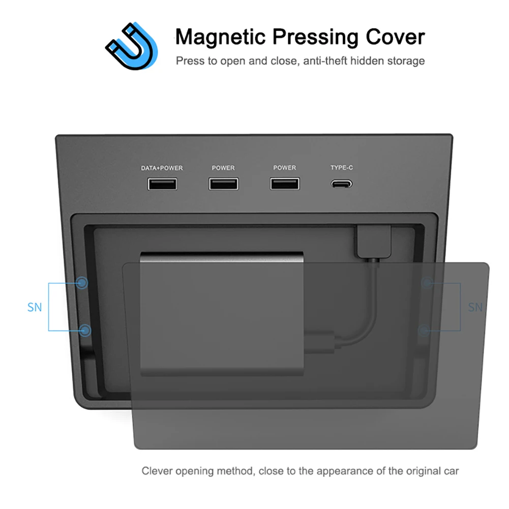 Мульти usb хаб 5 портов SSD диск салона автомобиля центральной консоли комплект