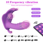 Вибратор-фаллоимитатор для женщин, Стимулятор точки G, клитора, вибрирующие трусики-бабочки, игрушка для взрослых, мастурбатор для оргазма, управление через приложение