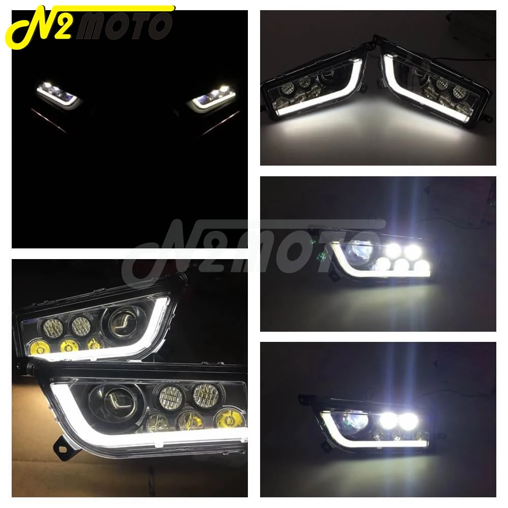 Светодиодный головной фонарь UTV Angel Eye передняя фара DRL с белым Halo Kit высокая/низкая