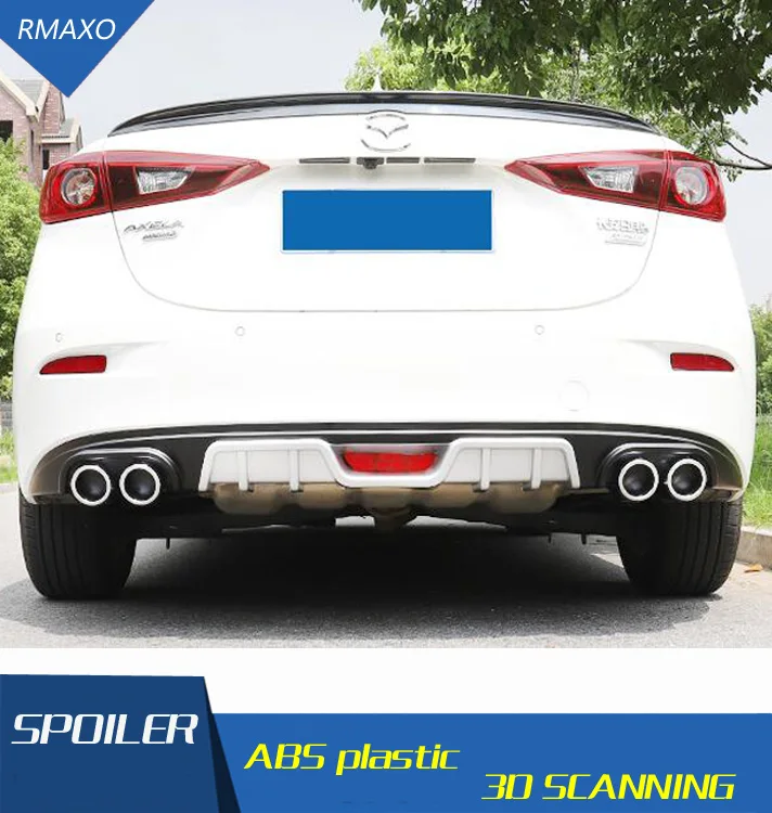 Задний спойлер для Mazda 3 Axela задний из АБС пластика диффузор заднего бампера After