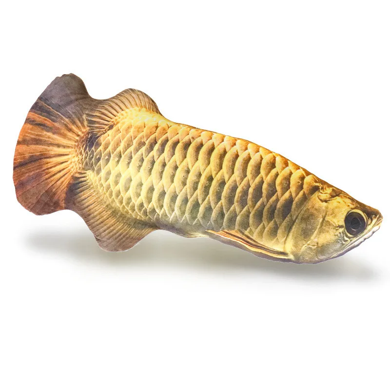 Arowana Творческие игрушки для кошек Catnip игрушки для котят кошка игрушечная рыба плюшевые рыбы куклы интерактивный подушка для домашних животных игрушки-Жвачки для Одежда для домашних животных DM126 - Цвет: Arowana