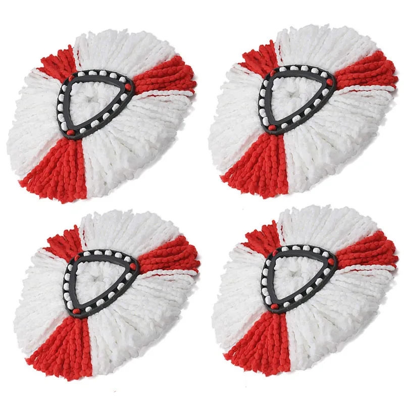4pcs Replacement Microfibre Spin Mop Clean Refill Head for Vileda O-Cedar EasyWring Household Cleaning Tools Accessories | Дом и сад