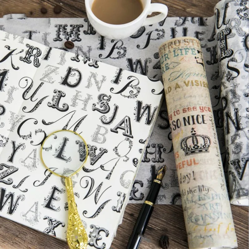 

1 рулон клейкой ленты, Маскировочная бумага, длинный размер, можно разрезать, наклейки для телефона, книга, ABC, Английский алфавит, 20 см * 5 м