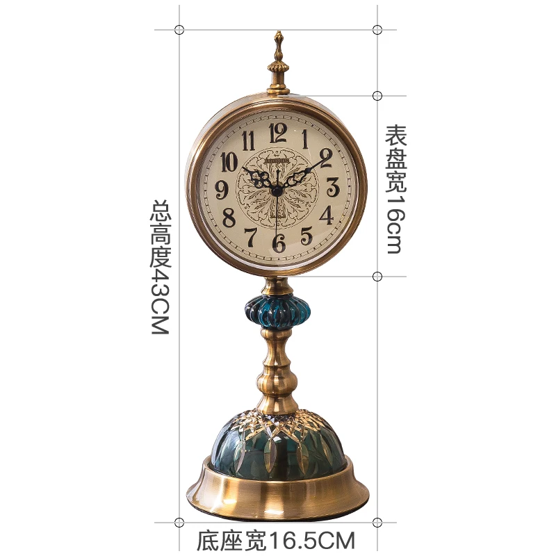 

Nordic Vintage Table Clock Metal Silent Creative Desk Clock Large Living Room Smart Desktop Clock Reloj Mesa Luxury Clock AC50TC