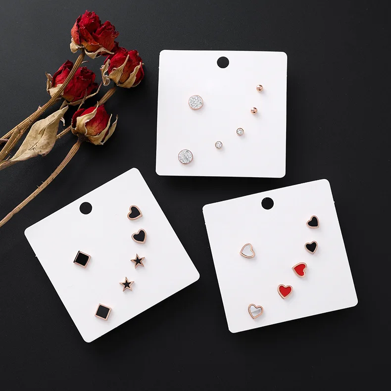 XiaoboACC™6 шт./компл. женские серьги из японской и Южной Кореи титановой стали милые