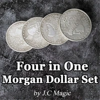 four in one morgan dollar set copper by j c magic coin magic tricks illusion coin appearvanish jumping close up magic gimmick