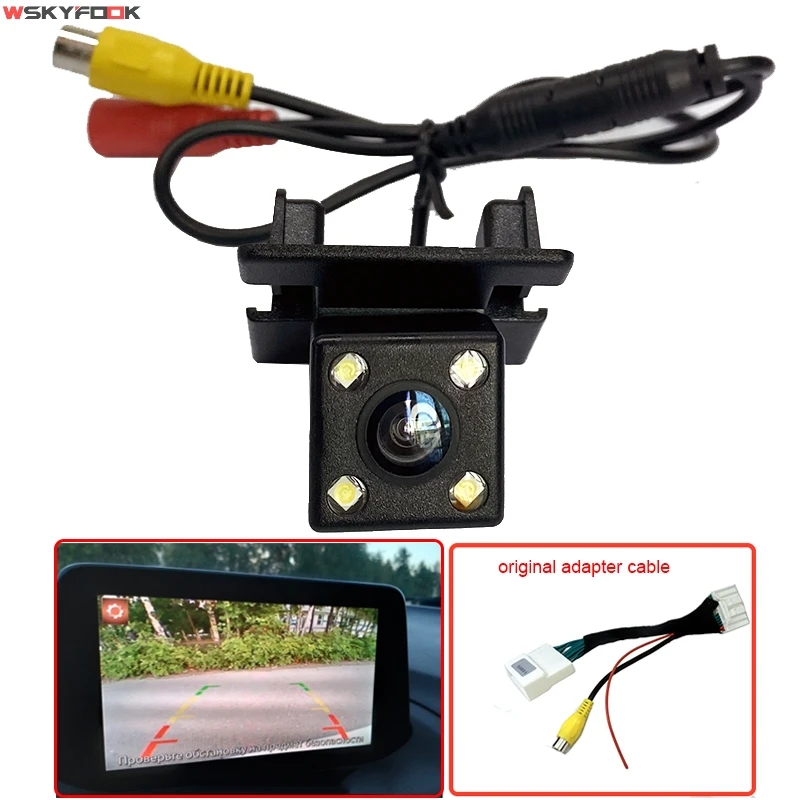 

Car Rear View Reverse Backup Camera For Mazda Demio 2 Mazda2 DJ 5-Door Hatchback / 28 Pin Adapter cable For Original Screen