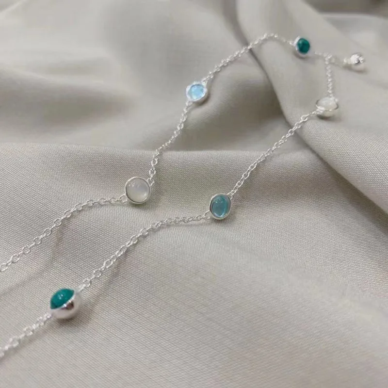 

Original Genuine 100% 925 Sterling Silver Kallaite Flower Daisy Romance Love Necklace,Women Logo 1:1 Jewelry Valentine Gift