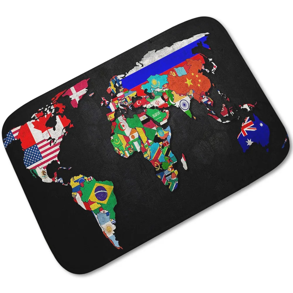 Zeegle карта мира напольный коврик с принтом забавные фланелевые Гостиная ковер