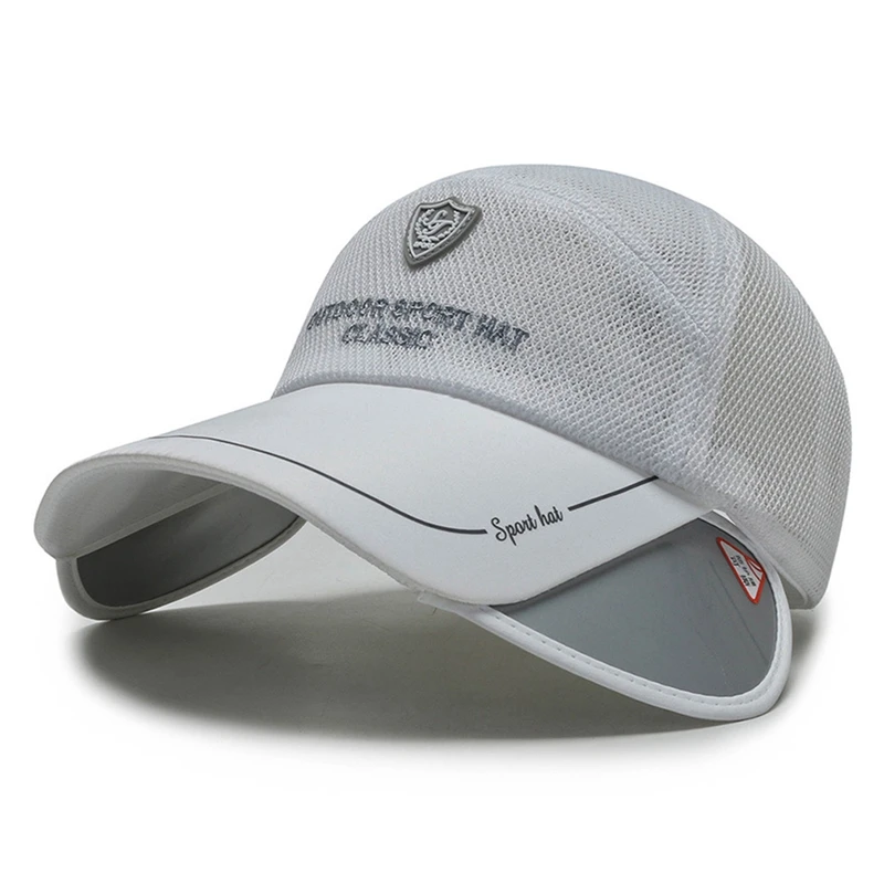 

Summer New Baseball Cap Men Women Sun Protection Sunhat Retractable Brim Mesh Breathable Outdoor Sports Hat