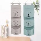 Настенный подвесной органайзер для сумок, 3 кармана, косметическая вешалка для ванной комнаты, складной шкаф для малыша, органайзер для нижнего белья, носков, сумка для всякой всячины